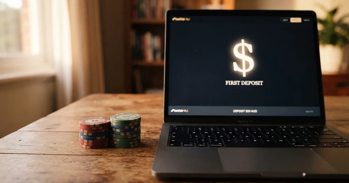 A small stack of coins next to a laptop showing an online payment form.